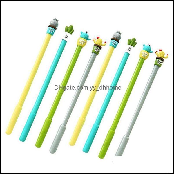 Stylos à gel Fournitures d'écriture Bureau École Business Mode industrielle Mignon Colorf Kawaii Belle bande dessinée Nouveauté Creative Botanique Plante Cactus