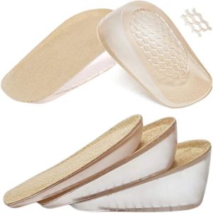 Gel Hauteur de silicone Augmentation de la semelle invisible Le lifting du talon inserts des pads élastiques pour les hommes Foot Foot Care Protector Cushion