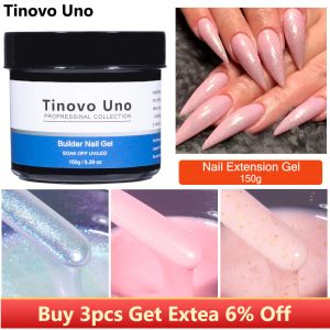 Gel Tinovo Uno 150G Builder nagelgel voor verlenging Glitter Poly Constructie gel Hybride Varnish UV Semi Permanent Acryl Beauty Art