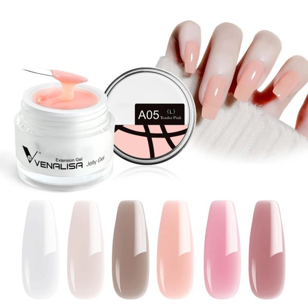 Gel vealisa gel gel 50ml rose collection pas brûler gel dur trempe off uv LED extension soft builder ongle gel nail manucure