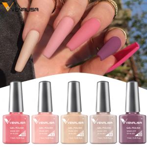 Gel Venalisa Semi Permanent nagelgel Poolse kleurenverzameling Winternagelontwerp Tempered Top Coat Gel Varnish Rubber Base Coat Kit