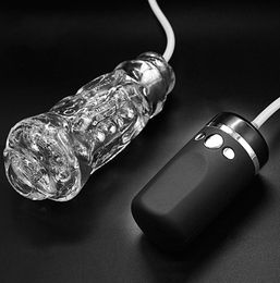 Gelugee Mannelijke Masturbator Elektrische Zuigen Sterke Vibrator Speeltjes voor Mannen Siliconen Deep Throat Vagina Kut Cup Sexo voor volwassen T12406458