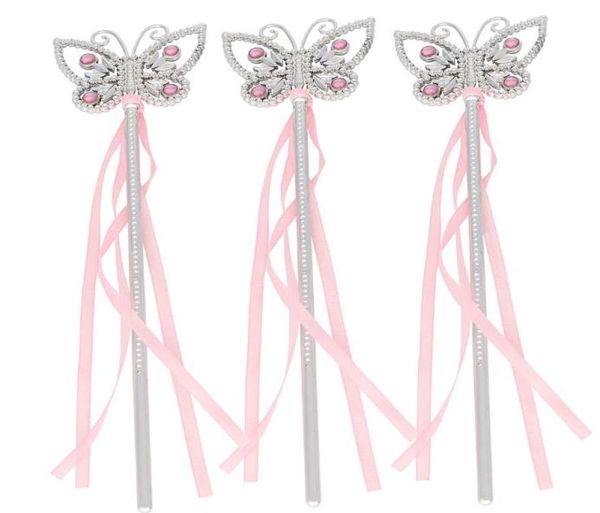 Gem Butterfly Princess Fairy Wand Party Girls Kids Kids Magic Ribbons Wands Streamers Costume Fancy Dow