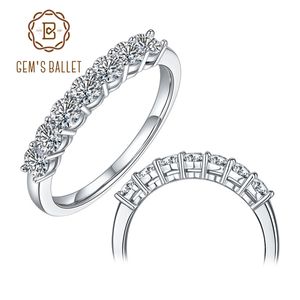 GEM'S BALLET 14K Bijoux en or blanc 0.7Ct VVS1 Bague en diamant de style classique pour femme 211217