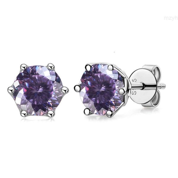 Gems Lady – boucles d'oreilles en diamant Moissanite classique en argent Sterling S925, 6.5mm, 100, bijoux fins, vente en gros