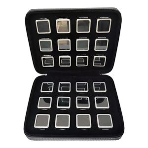 Boîte de pierres précieuses sac de rangement diamant présentoir vitrine vitrine emballage plateau bijoux métal Portable Transparent conteneur