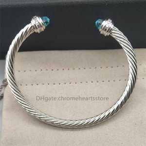 Collier de pierres précieuses bijoux bracelet argent hommes tête femmes platine perle 5 mm polyvalent torsion bracelets bijoux plaqué torsadé livraison gratuite de mode