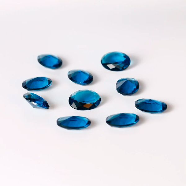 Gemstones Nouveau arrivée 8.59ct PEACOCK BLUE SAPPHIRE HAUTE QUALITÉ 13X18MM OVAL LOVE LOBTES GEM STAILLE ACCESSOIRES DE BIELRES DIY 10 PCS / SET GROS