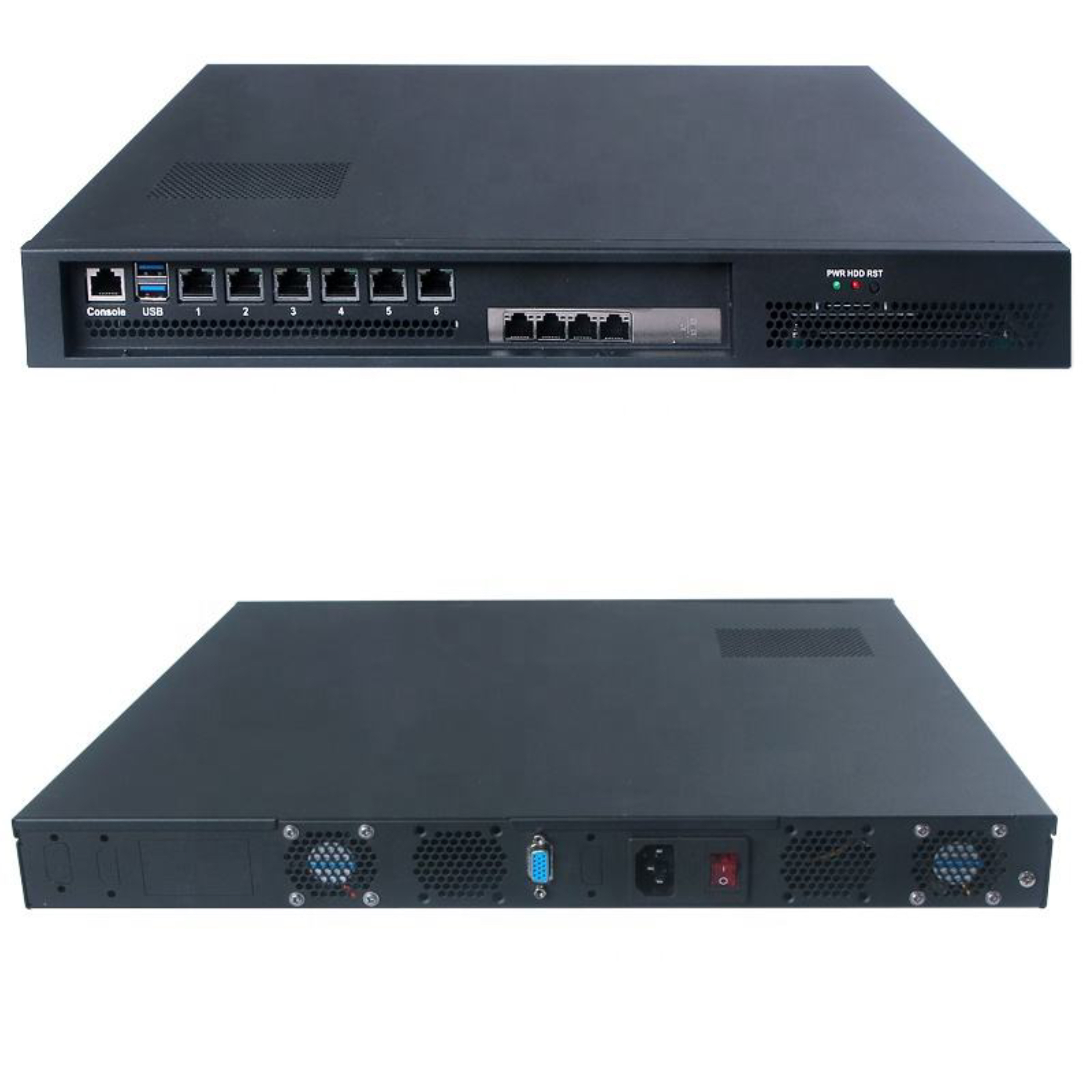 Router firewall Fanless industriale 6Lan 1 U degli apparecchi di rete DDR4 di undicesima generazione I3-1115G4