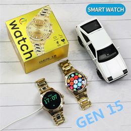 Montre intelligente Gen 15 pour hommes, montres de sport multifonctions, numérotation, suivi d'activité, fréquence cardiaque, pression artérielle, bracelet avec chargeur sans fil, bracelet Biamond