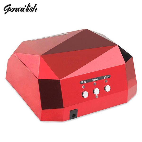 genailish 36W Lampe UV Sèche-Ongles UV Lampe LED pour Ongles Gel Sèche-Ongles Lampe Forme De Diamant Durcissement pour Gel UV Vernis À Ongles Outils D'art