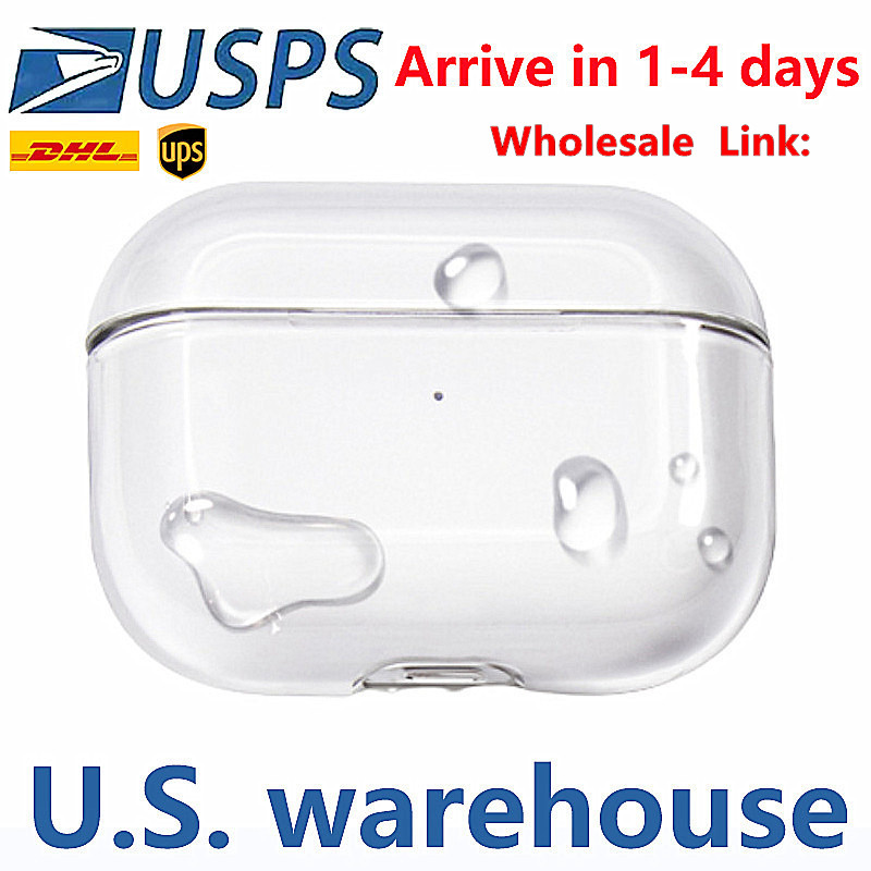 USA Stock wholesale For Apple Airpods Pro 2 2nd Generation airpod 3 pros Headphone Accessories Solid Silicone Protective Cover Wireless Charging Shockproof Case