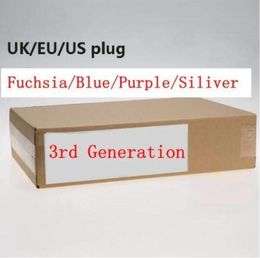 Generatie 3e geen ventilator Haardroger Professionele salon Tools Föhn Dryers Heat Super Speed ​​US/UK/EU -plug zilver/Wit