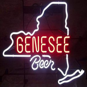 Genesee Beer Neon Light Sign Home Beer Bar Pub Recreatieruimte Game Lights Windows Glazen Wandborden 24 20 inches337p