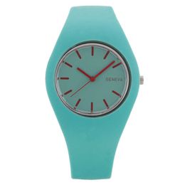 Genève Dameshorloge Mode Trend Candy Koreaanse versie van Quartz Silicone Band Buitenlandse Handel Explosion Models Fabrikanten Spot