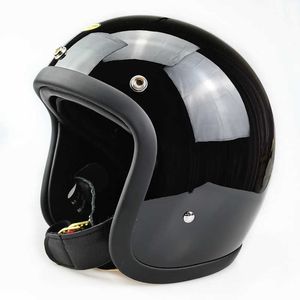 Geniune TTCO Motorfietshelm Japanse stijl Open Face Lichtgewicht Shell 500TX -serie met maskerlens Q0630