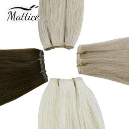 Genius Hair Waft Extensions réelles cheveux invisibles Hair-pièce de vraie cheveux humains raide coudre dans de vraies extensions de cheveux trame les cheveux humains