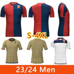 Genoa CFC Soccer Jerseys 2023/2024 Jersey de casa y fuera Guqmundsson Retegui Oliveira Malinovskyi Versión de jugador de invierno