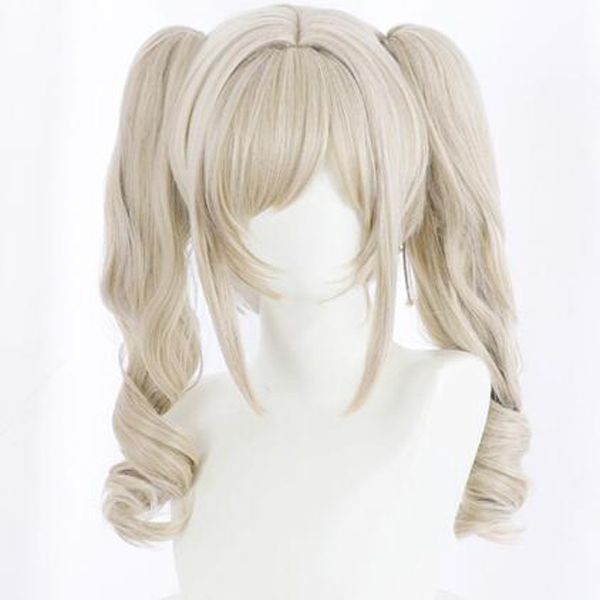 Genshin Impact Babara jeu Cosplay perruques Blonde marron queues de cheval Lolita Anime perruque