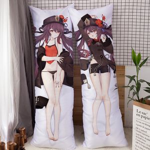 Genshin Impact Dakimakura Hutao Cosplay Pillowcase Anime Game knuffelen Body Pillows Cover Kawaii Loli Girl Printed Pillow 120x40