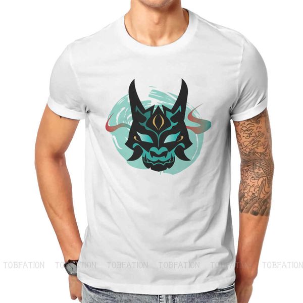 Camiseta Genshin Impact Game Paimon para hombre Xiao Yaksha, camiseta básica de ocio, camiseta holgada de moda de alta calidad Y0901