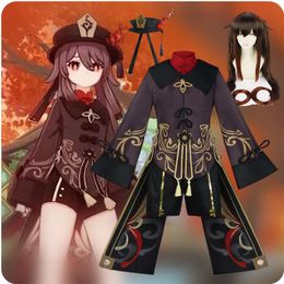 Genshin Impact Hutao Cosplay Kostuum Uniform Anime Game Hu Tao Halloween Vrouwen Kledingcosplay