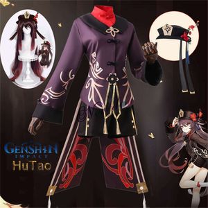 Genshin Impact Hutao Cosplay Kostuum Uniform Pruik Cosplay Anime Game Hu Tao Chinese Stijl Halloween Kostuums voor Womencosplay