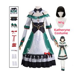 Genshin Impact Katheryne Cosplay Kostuum Halloween voor Vrouwen Anime Game Kledingcosplay