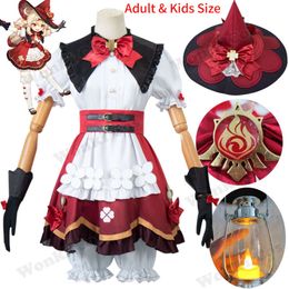 Genshin Impact Klee Cosplay Costume nouvelle peau floraison Starlight enfants robe chapeau perruque sac à dos femmes Comic Con tenues