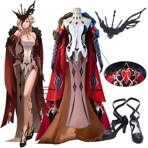 Genshin Impact La Signora Cosplay Costume chaussures jeu Costume Anime tenues Sexy robe Halloween uniformes pour les femmes Y0903