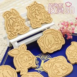 Genshin Impact Neuvillette Cake Tool Animal Cookie Cutter Christmas Cutters Biscuit Stamp Fondant Moule de boulangerie Moules de sucre