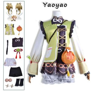 Genshin Impact Yaoyao – Costume de Cosplay pour femmes, robe Lolita d'halloween, joli uniforme, Costume Yao, sac à dos de carnaval pour bébé