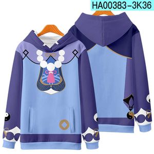 Genshin-Sudadera con capucha para hombre y mujer, con estampado 3D de Genshin Impact, ropa de chándal informal de Anime Y0901