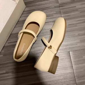 Chaussures douces et belles pour la nouvelle tête de printemps de printemps pour femmes Chaussures du soir de soirée French Style avec jupe Single petit cuir