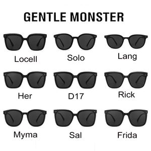 Nouvelles lunettes de soleil Monster Gentle Monster Femmes de marque de marque Fi Elegant GM Sunglasses Men Vintage Sunage Sunage Korea Trendy Eyewear Lunes OCULOS UV400
