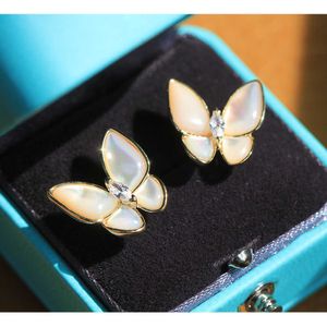 Zachte temperament vlinder oorbellen Vaned oorbellen zonwolken nieuw product populair de met hetzelfde als witte oorbellen zilver met originele logobox