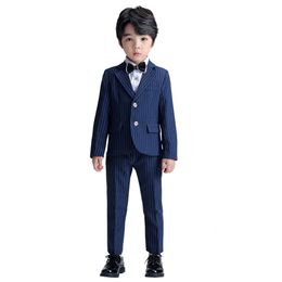 Gentleman Childrens Day Prestaties Jurk Kostuum Jongens Formeel Afstuderen Pak Kids JacketPantsBowtie 3 Stuks Kleding Set 240131