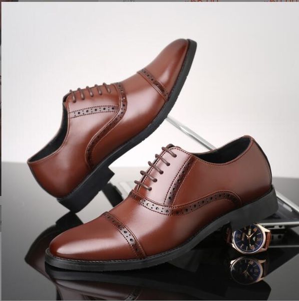 Gentleman chaussures habillées hommes richelieu Oxford chaussures à lacets chaussures de costume pour hommes classique hommes d'affaires en cuir chaussures de mariage