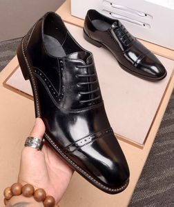 Gentleman Luxury Oxfords Nieuwe herenjurk Casual Business top Leather Party Party Brand schoenen Maat 38-44