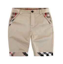 Gentleman Style Summer Boys plaid shorts Kids knop Casual middelste broek kinderen Kleding Kinderkleding 2-8 jaar