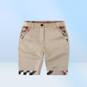 Estilo de caballero Summer Boys Plaid Shorts Kids Botón informal Medio Medio Ropa de ropa para niños 2-8 años5992059