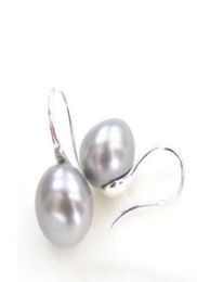 Genuino 1112 mm de agua salada Pearl Pearring 925 Earring de plata esterlina GT2445410