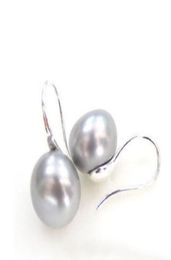 Pendiente de perla blanca de agua salada auténtica de 1112 mm, pendiente de plata de ley 925 gt4187223