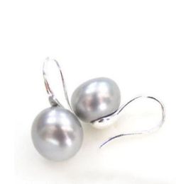 Pendiente de perla blanca de agua salada auténtica de 1112 mm, pendiente de plata de ley 925 gt2640479