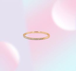 Ring aus echtem 18-karätigem Weißgold mit Pavé-Diamanten, edler Schmuck, einfache, runde, dünne Ringe für Damen, Element-Ring, Geschenk 4240684