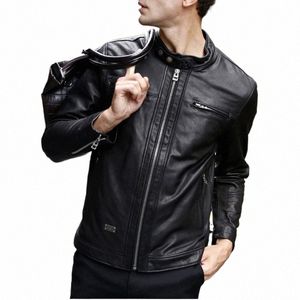 Véritable 2020 hiver pour hommes moto motard pilote de vol Bomber veste en cuir véritable mâle aviateur manteau u1O6 #