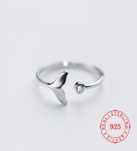 Echte 925 Sterling zilver verstelbare visstaart zeemeermin liefde ring voor vriendin vrouw vrouwen goede kwaliteit minimalistische sieraden finge9814398