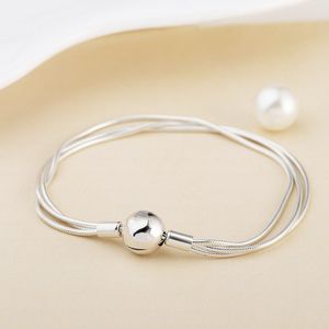 Echte 925 Sterling zilveren bedelarmbanden kenmerkende momenten multi slangen ketting armband voor vrouwen fit pandora charmes kralen diy sieraden 599338C00