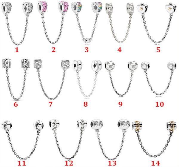 Véritable argent sterling 925 Fit Pandora Bracelet Charms Love Heart Rainbow Round Heart Easy-Match Charms Perles Love Heart Blue Crysta Charm Pour DIY Perles Charms