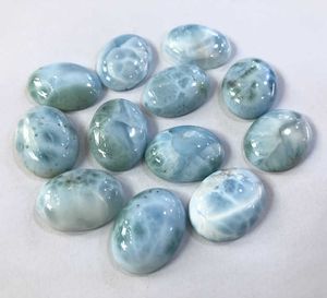 Véritable dominicain Larimar pierre Cabochon 1 pc 15x20mm forme ovale pierres précieuses perle pour la fabrication de bijoux anneau visage H1015